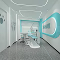 Kid Friendly Children's Dental Clinic With Tooth Decor Giraffe Toy And Green Treatment Bed