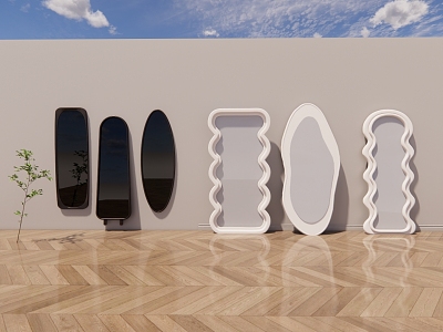 Modern Style Mirror 3d model