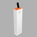 White Vertical Structure With Orange Top And Black Component Featuring MI Logo