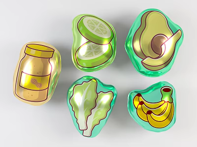 Modern Balloon Home Decoration Balloon Beauty Chen Pendant 3d model