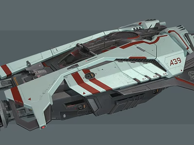 Sci-fi spaceships Starship Fleet Adventure Tech Future Vehicle 3d model