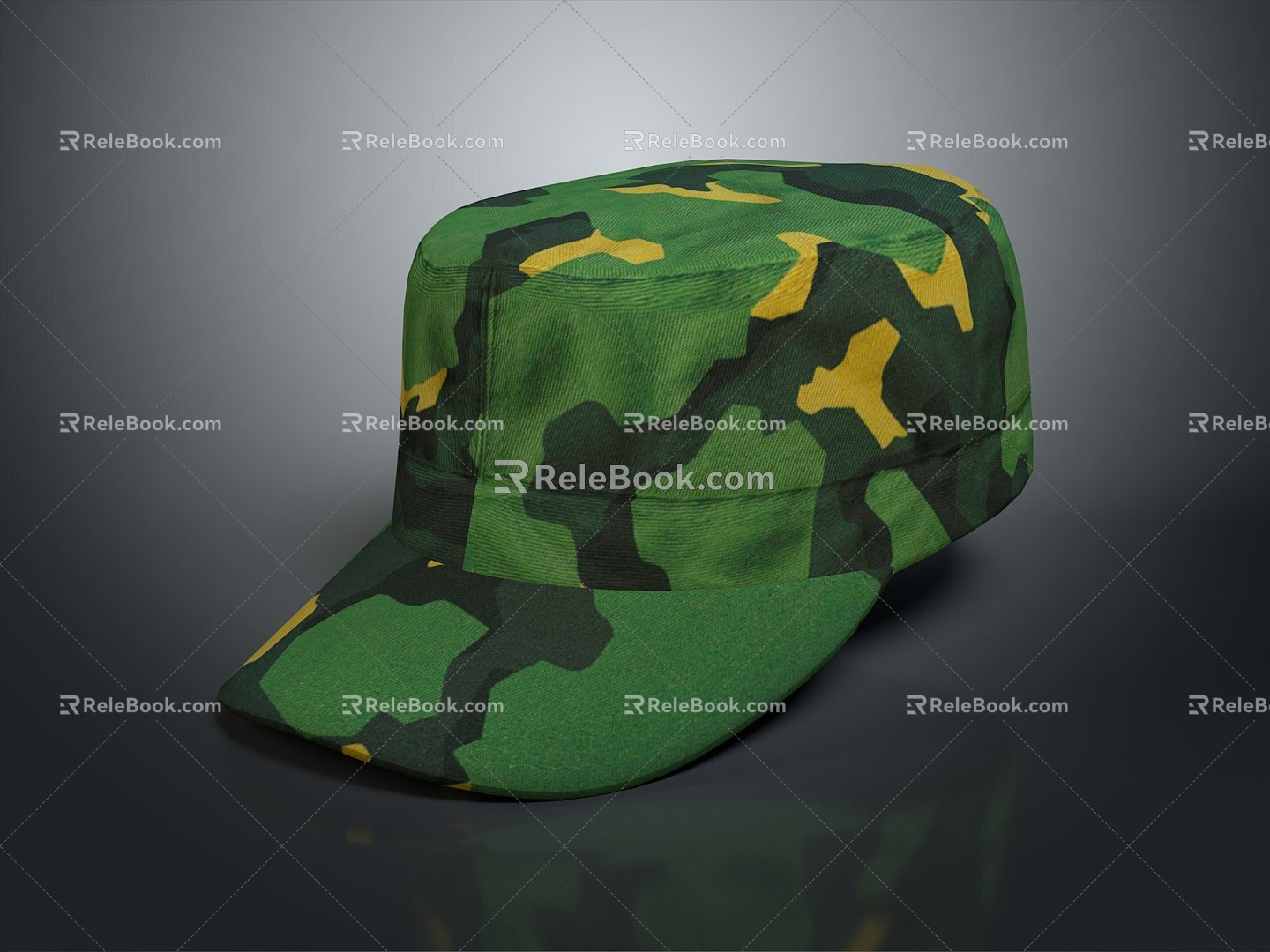 Military Hat Camouflage Hat Police Hat Officer Hat Realistic Model Cartoon Model PBR 3d model