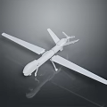 White Drone 3D Model With Long Wings Sleek Body And Static Display Design Structure 3d model