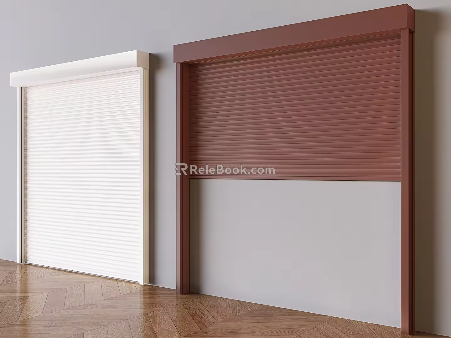 Electric rolling shutter door, warehouse garage anti-theft rolling shutter door 3d model