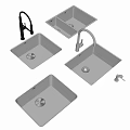 Stainless Steel Kitchen Sinks With Single And Double Bowl Design And Faucet