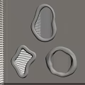 Modern Decorative Wall Mounted Mirrors in Various Shapes Near Window Blinds