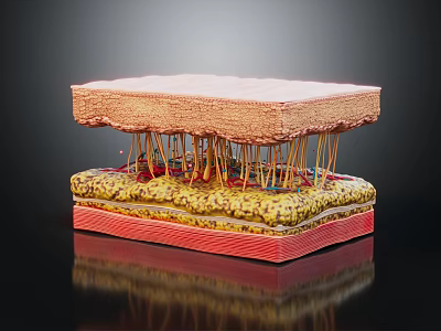 Modern Human Skin Section 3d model