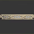 Elegant Cream Colored Bracelet With Beaded Edges And Blue Accents Design