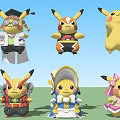 Role playing Pikachu 3d model