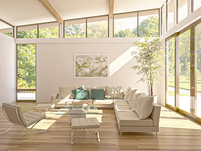 modern living room 3d model