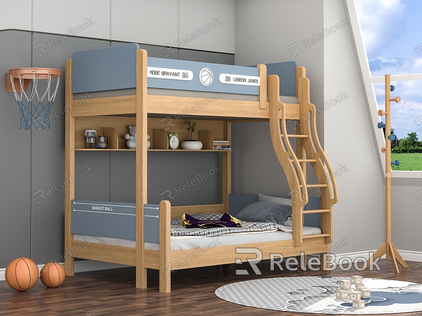 Nordic Children's Bed High and Low Bed model