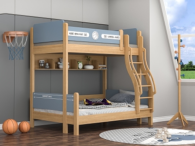 Nordic Children's Bed High and Low Bed model