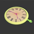 Vintage Golden Pocket Watch With Roman Numerals Cream Dial And Black Hands