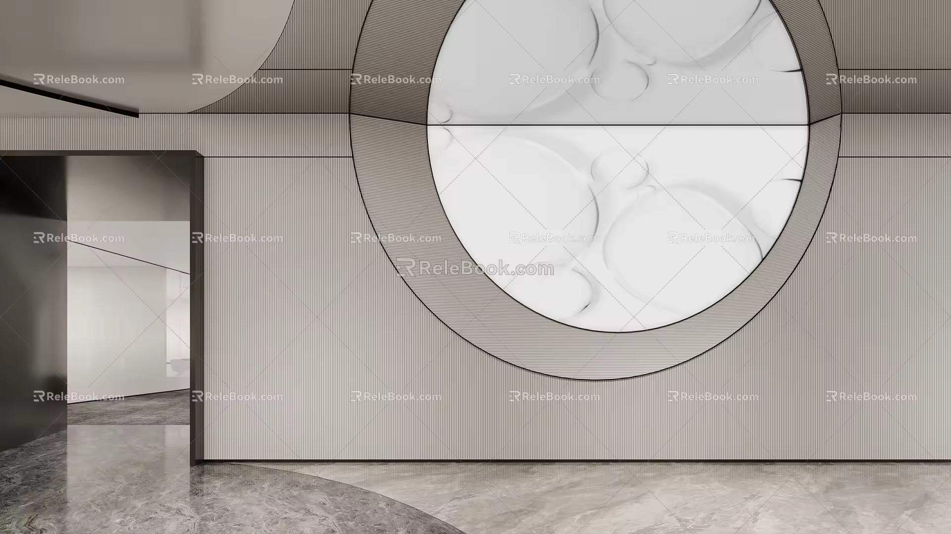 Modern background wall modeling background wall 3d model