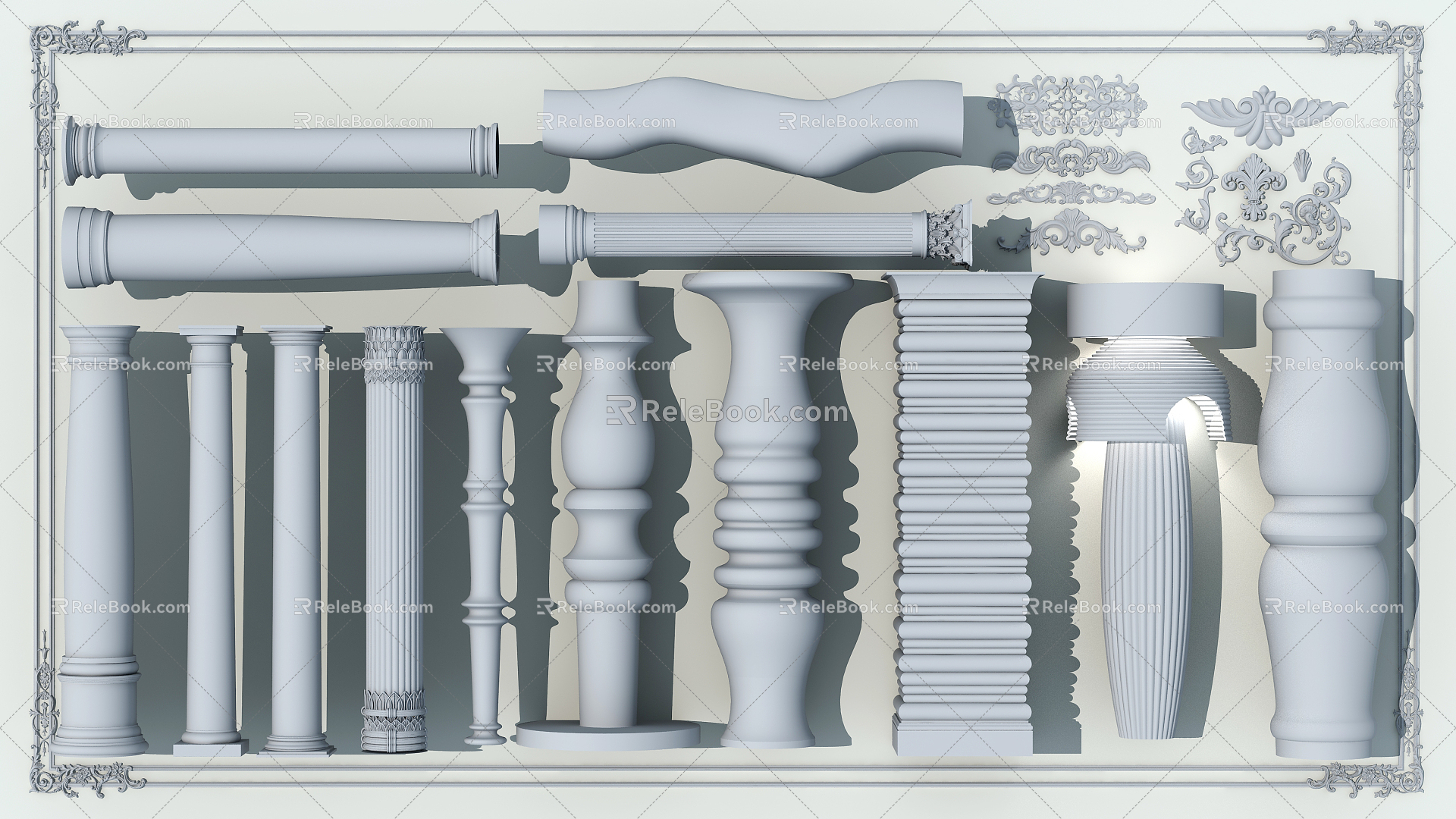 Gypsum of Jane's Roman Column 3d model