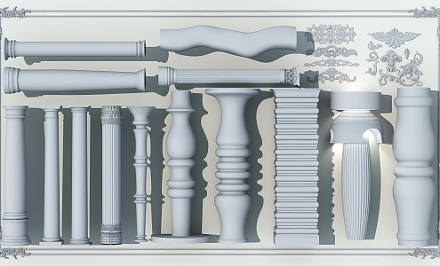 Gypsum of Jane's Roman Column 3d model