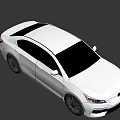 White Modern Sedan With Sleek Exterior And Black Alloy Wheels