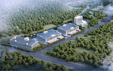 Modern Logistics Park 3d model
