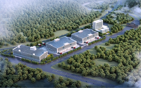 Modern Logistics Park 3d model