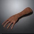 Red Human Hand Organ Model with Realistic Skin Texture and Fine Hair Details