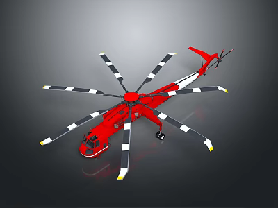 Helicopter Civil Helicopter Homemade Helicopter Helicopter Aircraft 3d model