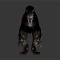 Realistic Prehistoric Dinosaur Character 3D Model With Feathered Limbs Open Mouth And Sharp Claws