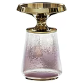 Elegant Modern Side Table With Gold Base And Textured Glass Top 3d model