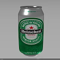 Heineken Imported Beer Brewed In Holland Premium Quality Silver Can With Green Label