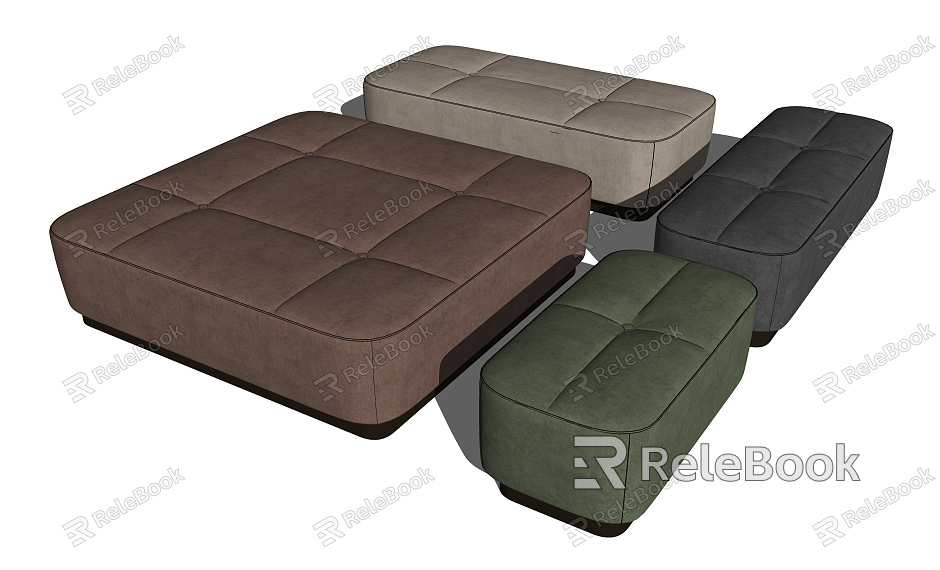 Modern sofa stool soft seat pedal model