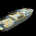 Modern Future Sci-Fi Warship 3d model