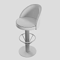 Elegant Modern Bar Stool With Dark Velvet Seat And Gold Metal Frame