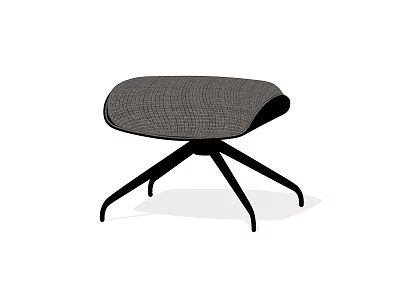 Modern Leisure Chair with Gray Mesh Seat and Black Metal Legs Design 3d model