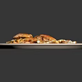 Roasted Pecans On White Plate Healthy Nut Snack For Daily Eating