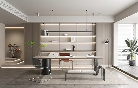 Modern study 3d model