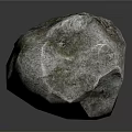 Natural Rough Textured Stone With Moss Covered Surface On Dark Background And Subtle Reflection
