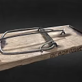 Sturdy Wooden Hardware Tool Mousetrap With Metal Spring And Solid Frame 3d model