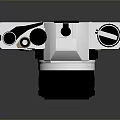 Vintage Electronic Camera With Silver And Black Design And Classic Lens