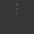 Decorative Fantasy Sword With Floral Top Glowing Shards And Gradient Blade
