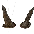 Natural Stone Wood Decorative Sculptures With Rough Texture For Home Decoration