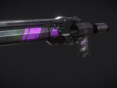 Sleek Black Fighter Jet Featuring Purple Accent Design And Aerodynamic Structure 3d model