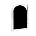 Arched Wooden Frame Mirror Design With Classic Structure And Decorative Elements 3d model