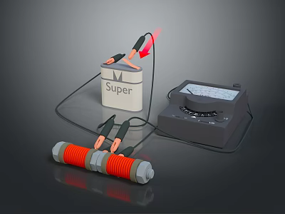 Super Computer Power Supply Unit Featuring Connectors And Orange Cables 3d model