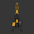 Yellow Heavy Duty Tracked Excavator With Front Bucket And Mechanical Arm