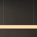 Modern Minimalist Linear Pendant Light With Light Color Design Hanging On Dark Background 3d model
