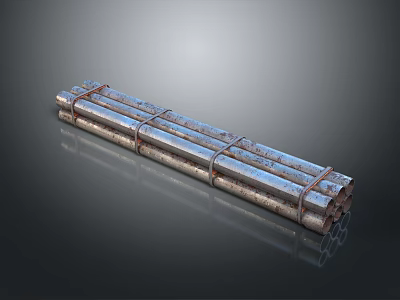 Modern Industrial Lighting Combination With Bundled Metal Tubes Structural Design 3d model