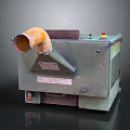 Industrial Dust Collection Equipment With Yellow Flexible Hose And Control Panel