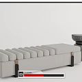 Modern Bed End Stool Sofa Stool Low Stool 3d model