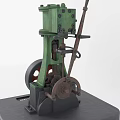 modern vertical steam engine 3d model