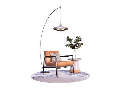 New Chinese Style Sofa Chair Seat Side Combination Courtyard Seat Combination 3d model