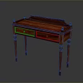 Traditional Solid Wood Console Table With Drawers And Carved Legs